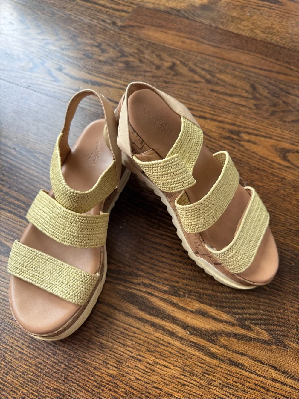 Target Women's Woven Strap Platform Sandals - Light Tan
